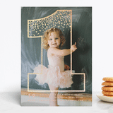 "Big Confetti 1" - Children's Birthday Party Invitations in Coral by fatfatin - Front