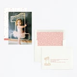 "Big Confetti 1" - Children's Birthday Party Invitations in Coral by fatfatin - Assembled