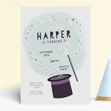 "PoOf!" - Children's Birthday Party Invitations in Plum by Itsy Belle Studio - Front