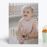 "Wild One!" - Children's Birthday Party Invitations in Snow by Christie Garcia - Front