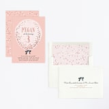 "Confetti Balloon" - Children's Birthday Party Invitations in Dusty Rose by Cass Loh - Assembled