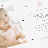 "Party.Time." - Children's Birthday Party Invitations in Pearl by Hudson meet Rose - Detail