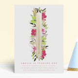 "Blooming One" - Children's Birthday Party Invitations in Petal by Grace Kreinbrink - Front