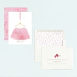 "little ballerina" - Children's Birthday Party Invitations in Rose by Kanika Mathur - Assembled
