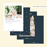 "Two the moon" - Children's Birthday Party Invitations in Midnight by Annie Holmquist - Back of Card Options