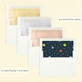 "Two the moon" - Children's Birthday Party Invitations in Midnight by Annie Holmquist - Envelope Liner Options