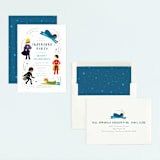 "Superhero Party" - Children's Birthday Party Invitations in Cloud by JeAnna Casper - Assembled