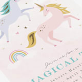 "magical unicorns" - Children's Birthday Party Invitations in Cotton Candy by Karidy Walker - Detail