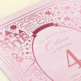 "Princess" - Children's Birthday Party Invitations in Bubblegum by Teju Reval - Detail