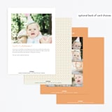 "Shimmering Floral One" - Children's Birthday Party Invitations in Sherbert by Grace Kreinbrink - Back of Card Options