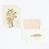"Shimmering Floral One" - Children's Birthday Party Invitations in Sherbert by Grace Kreinbrink - Assembled