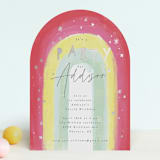 "Sparkling Rainbow" - Children's Birthday Party Invitations in Fruit Punch by Rebecca Durflinger - Front