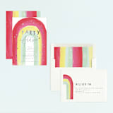 "Sparkling Rainbow" - Children's Birthday Party Invitations in Fruit Punch by Rebecca Durflinger - Assembled