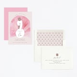 "Our Swan Princess" - Children's Birthday Party Invitations in Candy by Kanika Mathur - Assembled
