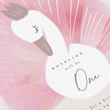 "Our Swan Princess" - Children's Birthday Party Invitations in Candy by Kanika Mathur - Detail