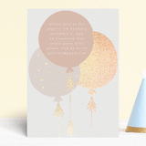 "Glitter Balloons" - Children's Birthday Party Invitations in Blush by Angela Thompson - Front