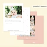 "Glitter Balloons" - Children's Birthday Party Invitations in Blush by Angela Thompson - Back of Card Options