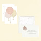 "Glitter Balloons" - Children's Birthday Party Invitations in Blush by Angela Thompson - Assembled