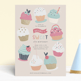 "Rainbow Sprinkles" - Children's Birthday Party Invitations in Cotton Candy by peetie design - Front