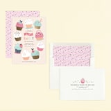 "Rainbow Sprinkles" - Children's Birthday Party Invitations in Cotton Candy by peetie design - Assembled