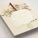 "Tulip Topper" - Children's Birthday Party Invitations in Peaches by Grace Kreinbrink - Detail