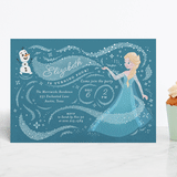 "Disney Frozen Snow Sparkles" - Children's Birthday Party Invitations in Frosty by curiouszhi - Front