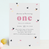 "Disney's Minnie Mouse Confetti" - Children's Birthday Party Invitations in Peony by Annie Holmquist - Front