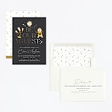"Disney's Beauty And The Beast Be Our Guest" - Children's Birthday Party Invitations in Midnight by Erica Krystek - Assembled