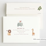 "Safari Cake" - Children's Birthday Party Invitations in Cream by Teju Reval - FREE Recipient Addressing