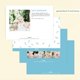 "One Cupcake" - Children's Birthday Party Invitations in Bluebird by mo kelley - Back of Card Options