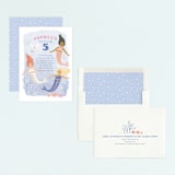 "lets be mermaid" - Children's Birthday Party Invitations in Lake by Karidy Walker - Assembled