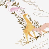 "One Safari" - Children's Birthday Party Invitations in Caramel by Phrosné Barwood - Detail