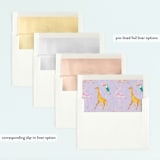 "One Safari" - Children's Birthday Party Invitations in Caramel by Phrosné Barwood - Envelope Liner Options