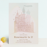 "princess fairytale castle" - Children's Birthday Party Invitations in Carnation by Phrosné Barwood - Front