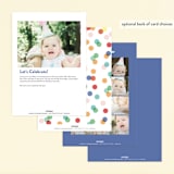 "Foil Cake" - Children's Birthday Party Invitations in Champagne by Alethea and Ruth - Back of Card Options