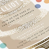 "Foil Cake" - Children's Birthday Party Invitations in Champagne by Alethea and Ruth - Detail