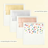 "Foil Cake" - Children's Birthday Party Invitations in Champagne by Alethea and Ruth - Envelope Liner Options