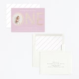"Sparkle One" - Children's Birthday Party Invitations in Cotton Candy by Ashlee Townsend - Assembled