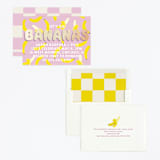 "Go Bananas" - Children's Birthday Party Invitations in Mixed Berry by Baumbirdy - Assembled