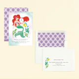 "Disney's Little Mermaid Shellebrate!" - Children's Birthday Party Invitations in Lilac by Itsy Belle Studio - Assembled