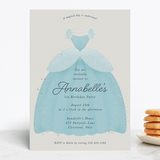 "Disney Cinderella Princess Dress" - Children's Birthday Party Invitations in Sky by Megan Cash - Front