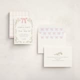 "Dainty Garden" - Children's Birthday Party Invitations in Blush by Paper Raven Co. - Assembled