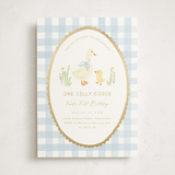 "Vintage goose" - Children's Birthday Party Invitations in Sky by Creo Study - Front
