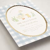"Vintage goose" - Children's Birthday Party Invitations in Sky by Creo Study - Detail