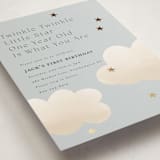 "Twinkle Twinkle" - Children's Birthday Party Invitations in Sky by Joyce Pinheiro - Detail