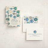 "Birthday Fish" - Children's Birthday Party Invitations in Sand by Sarah Knight - Assembled