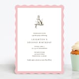 "Classic Bunny" - Children's Birthday Party Invitations in Blush by Megan Davis - Front