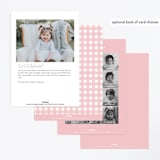 "Classic Bunny" - Children's Birthday Party Invitations in Blush by Megan Davis - Back of Card Options