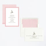 "Classic Bunny" - Children's Birthday Party Invitations in Blush by Megan Davis - Assembled