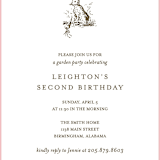"Classic Bunny" - Children's Birthday Party Invitations in Blush by Megan Davis - Detail
